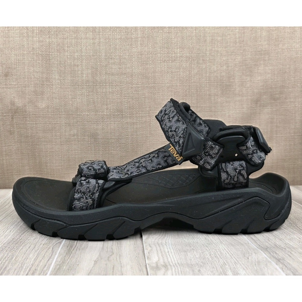 Teva Terra Fi 5 Universal Sandals Mens 8.5 Black Gray Camo Hiking Water 1102456 - Picture 5 of 10
